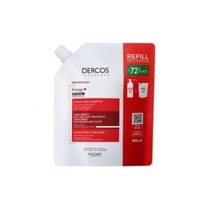 VICHY Dercos Energy+ Δυναμωτικό Σαμπουάν Κατά Της Τριχόπτωσης Refill 400ml