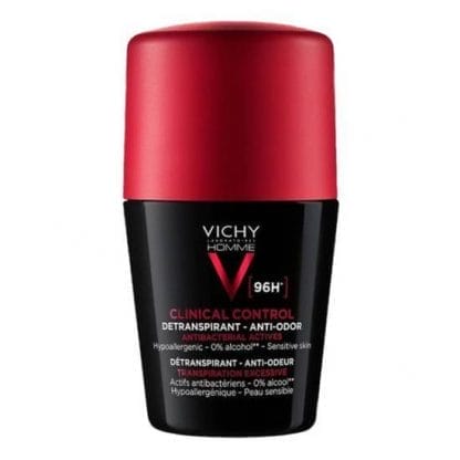 VICHY Homme Clinical Control Anti Odor Αποσμητικό 96h Σε Roll-On 50ml