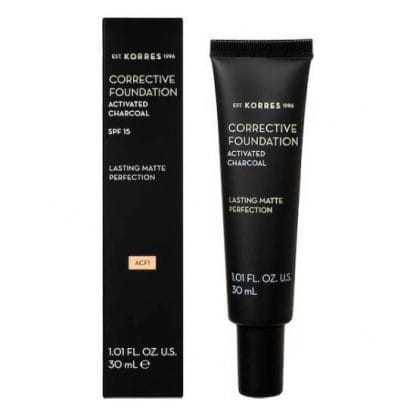 KORRES Activated Charcoal Corrective Foundation ACF1 SPF15 30ml