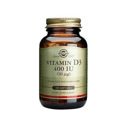 Solgar Vitamin D3 400 IU (10 μg) 100 Softgels