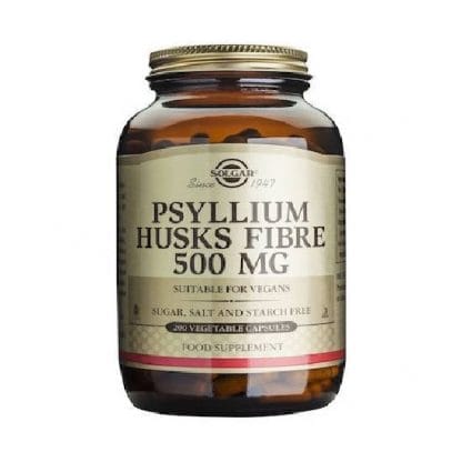 SOLGAR Psyllium Husks Fibre 500mg 200 Vegetable Capsules