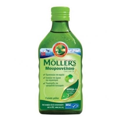 MOLLER'S Μουρουνέλαιο Γεύση Μήλο 250ml