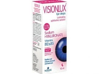 VISIONLUX PLUS Οφθαλμικές Σταγόνες Με Υαλουρονικό Οξύ Για Ξηροφθαλμία 10ml