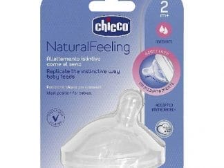 CHICCO Natural Feeling Θηλή Σιλικόνης Μέτρια Ροή 2m+ 1 Τεμάχιο